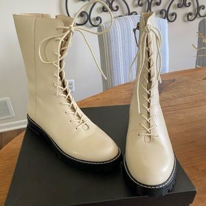Jcrew cream boots! New! Size 7.5   Never worn!